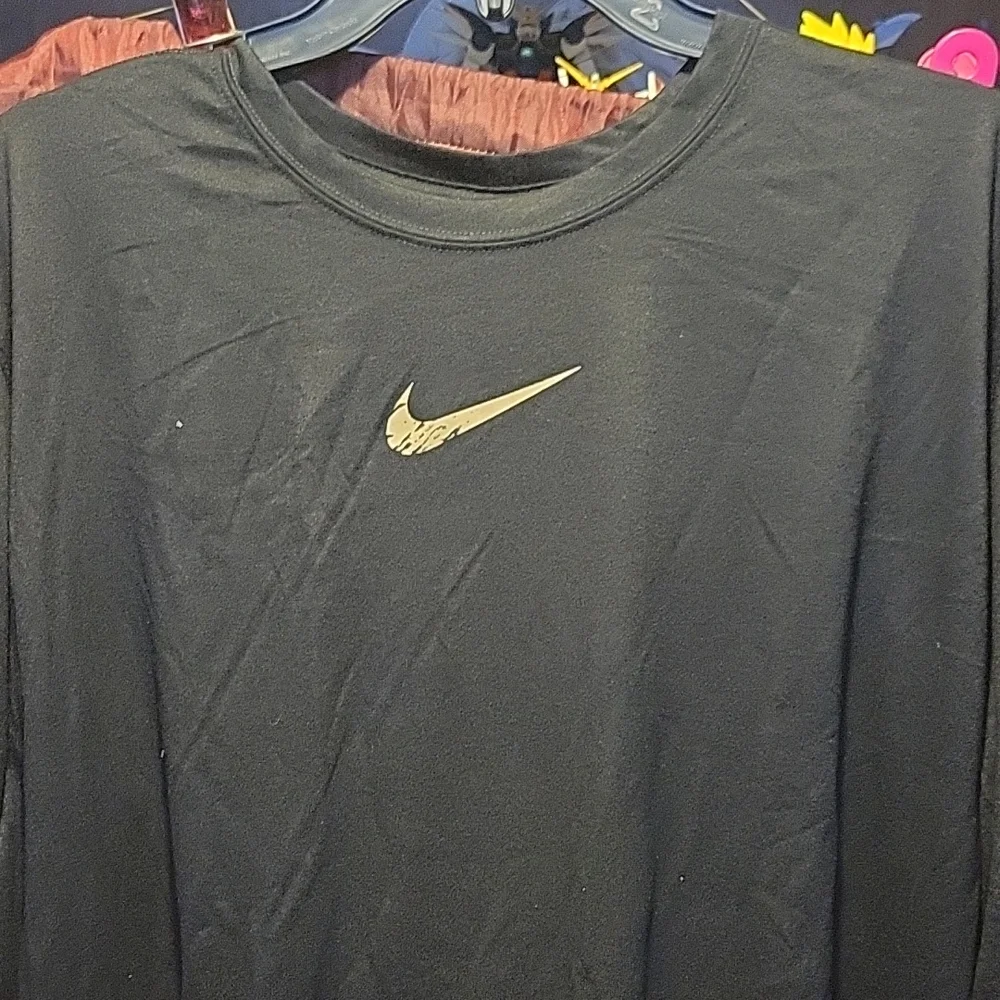 Nike dri-fit long sleeve legend center logo t-shirt men's black - Picture 1 of 3